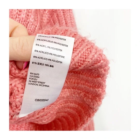 Urban Outfitters Cropped Balloon Sleeve Knit Pullover Sweater in Pink - Picture 12 of 12